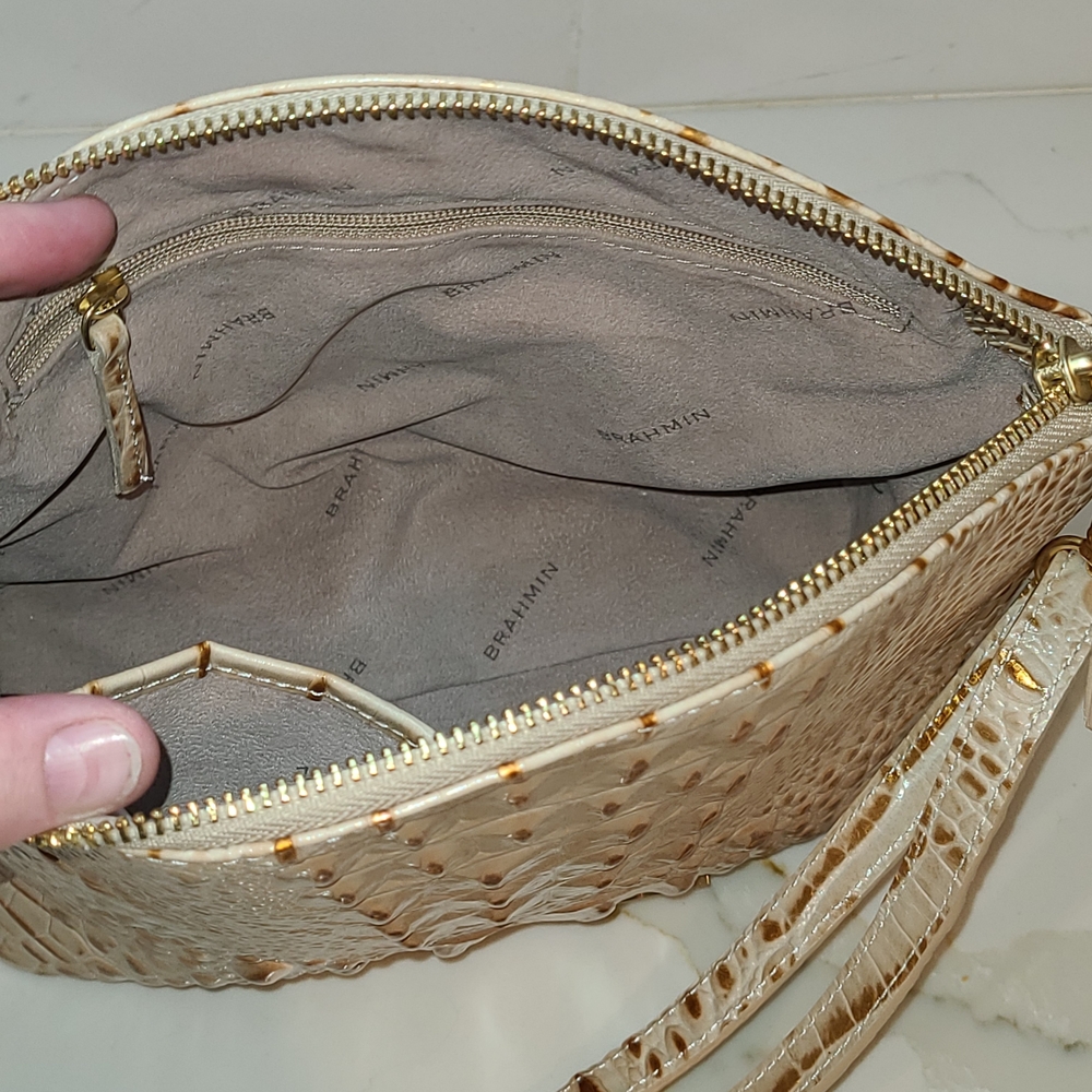 Brahmin Mini Duxbury With Trifold Matching Wallet In Champagne Melbourne - Picture 11 of 15